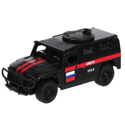 Инерционная машинка ГАЗ Тигр Технопарк CT12-357-N-BL(MATTE)-WB 01